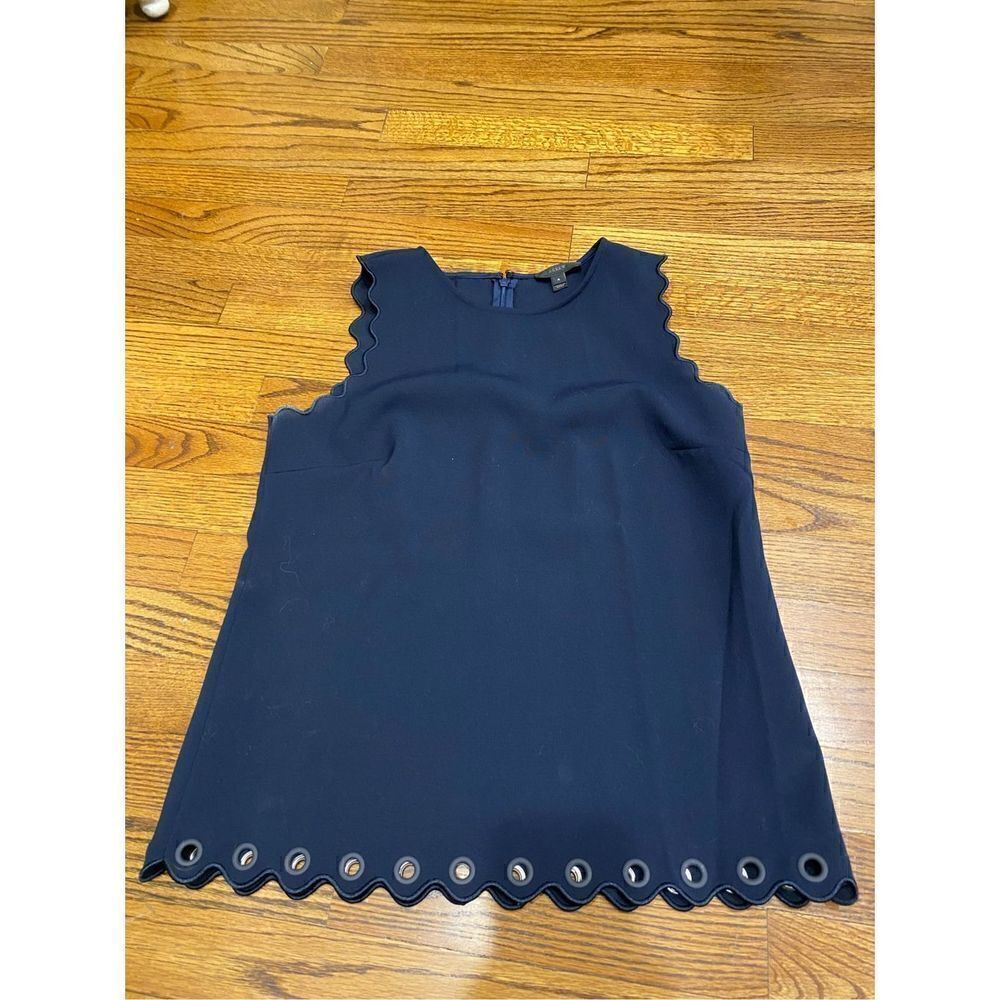 J crew Grommet scalloped blouse size 4
